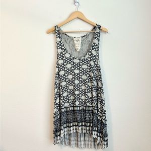 Free People FP One Medallion Batik Smocked Tunic Dress Vintage, Size S